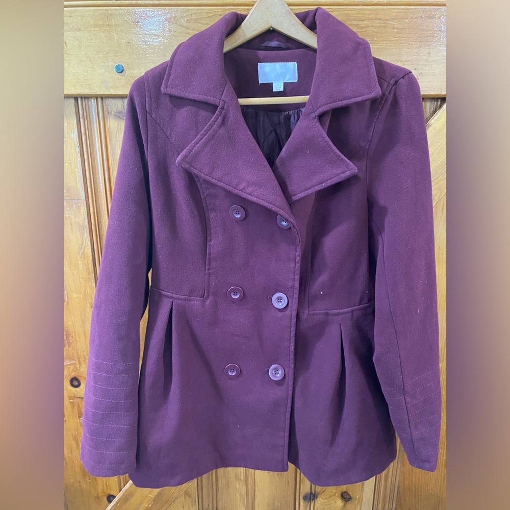 Deep Wine/Burgundy Women’s Peacoat